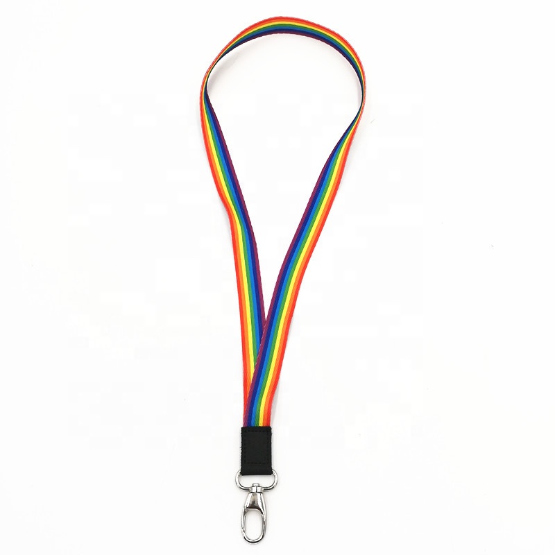 High Quality Floral Printing Lanyard - Custom lanyards with embossed logo in leather part – Bison
