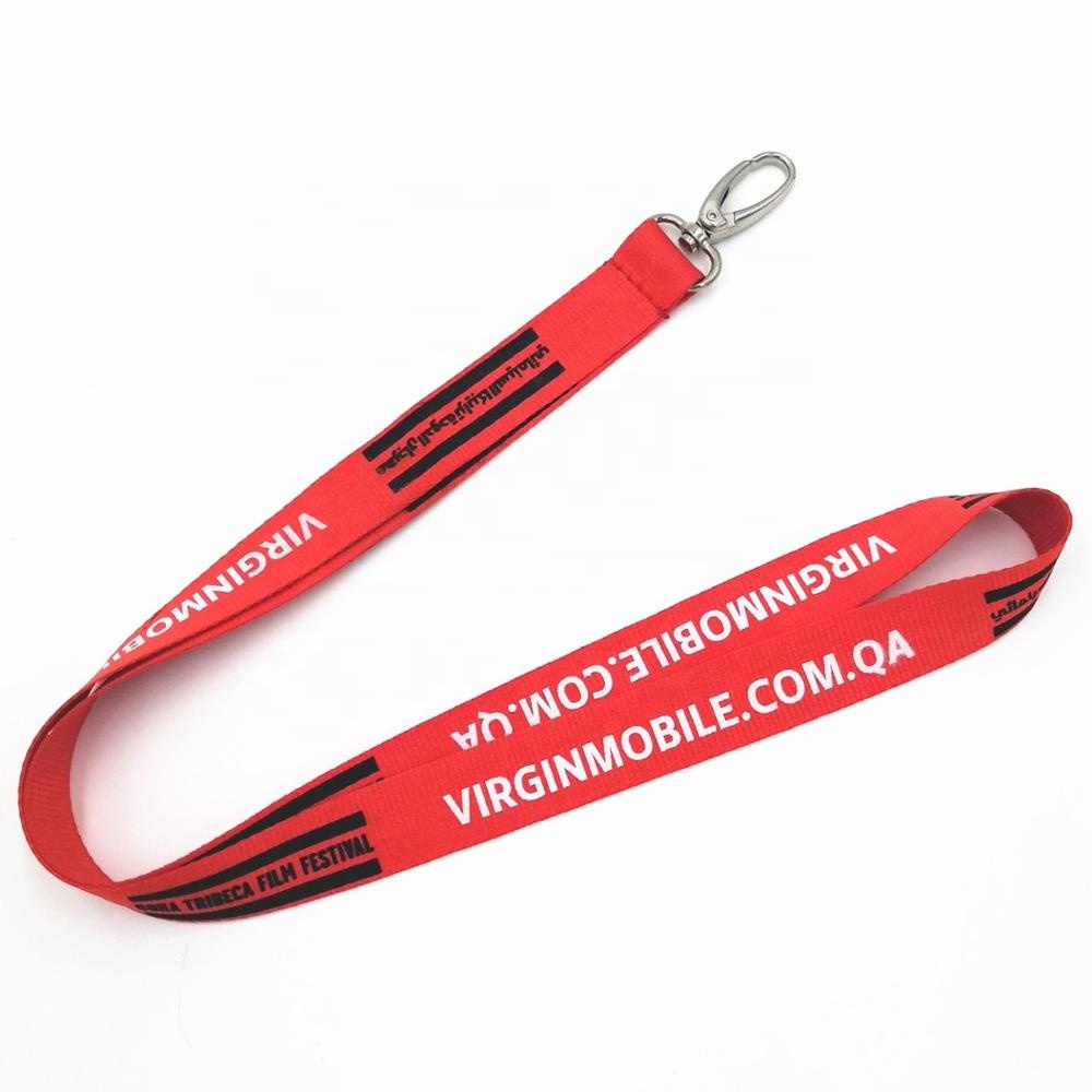 CustomIzed polyester silk printing egg hook lanyard for company
