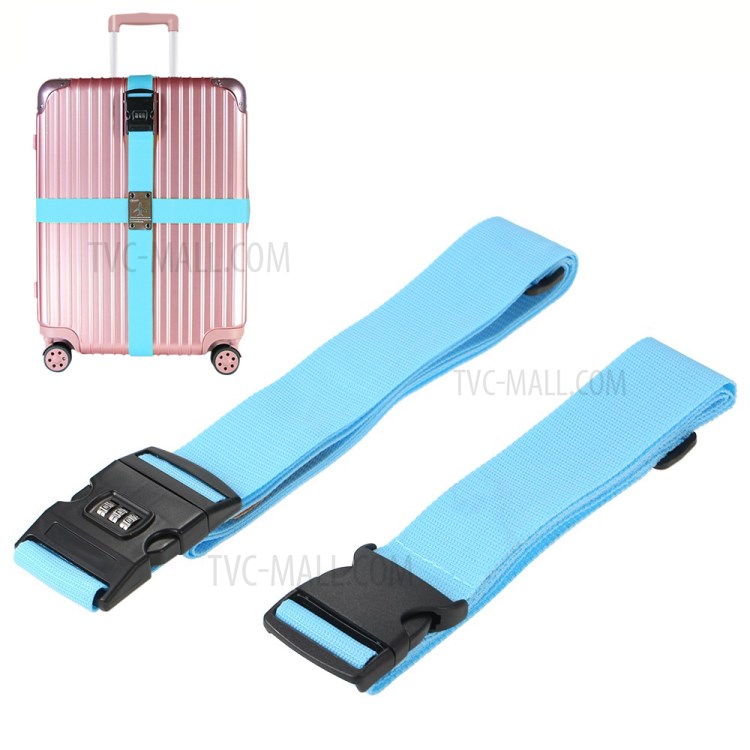 New product sublimation silk printing custom luggage belt with TSA lock