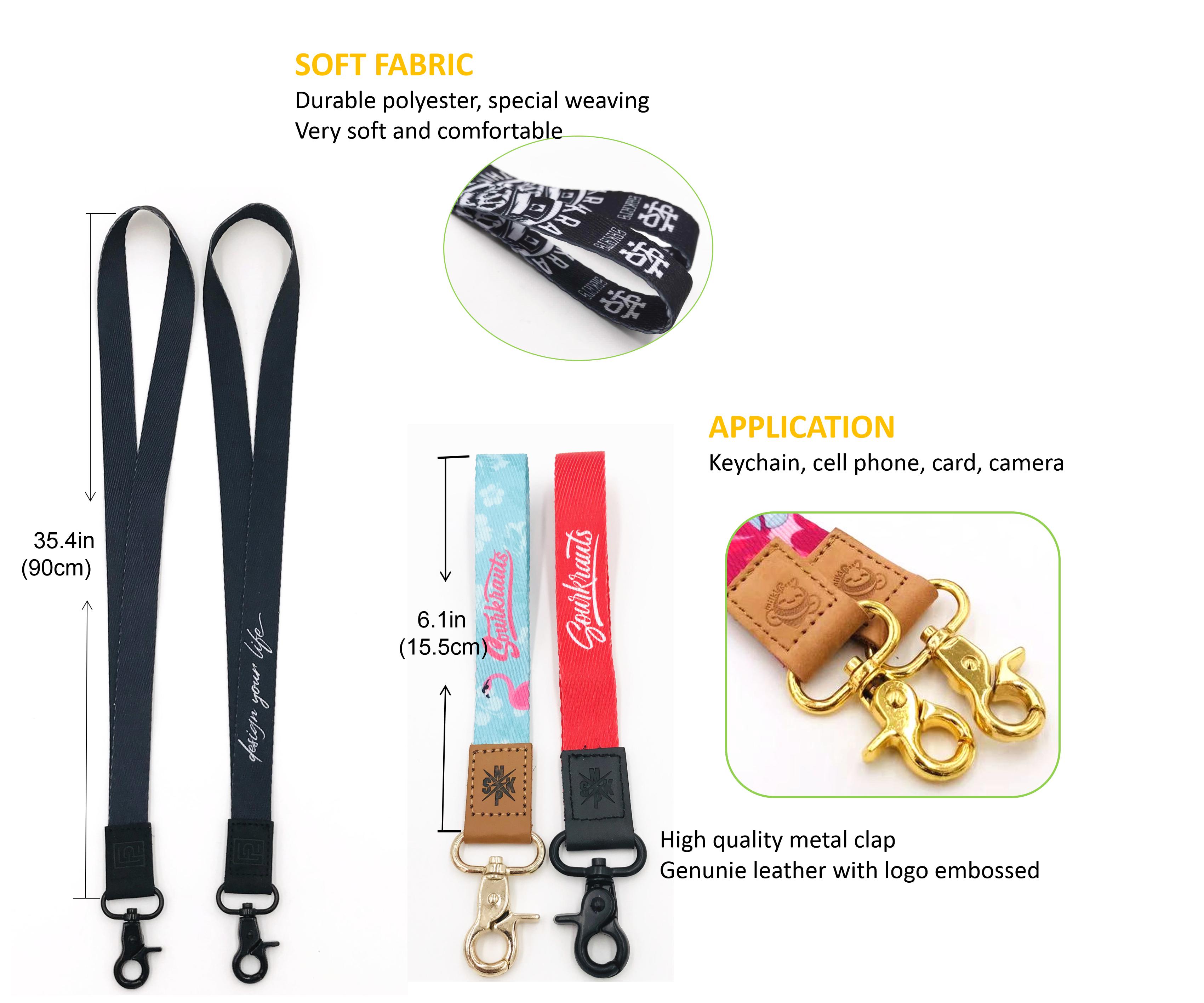 Customized lanyards apply to cell phone keychain id card
