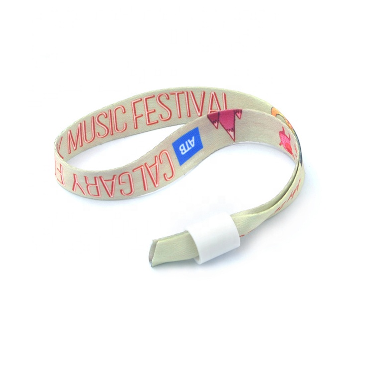 Wholesale Promotion Customized Event Festival China Personalised Elastic Fabric Wristband