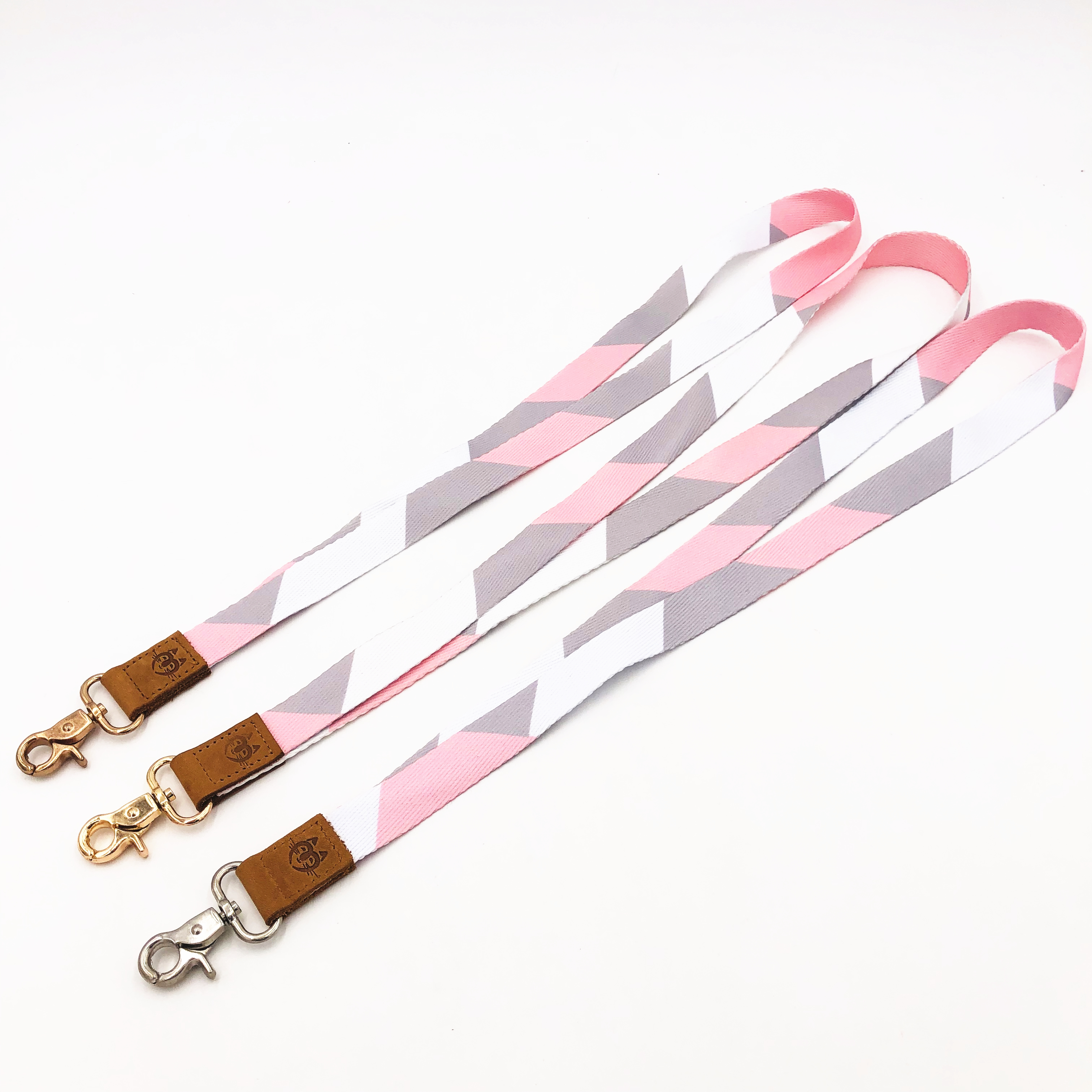 China Cheap price Sublimation Printing Lanyard – Stylish Latest High End Custom Leather Polyester Neck Strap Lanyard – Bison