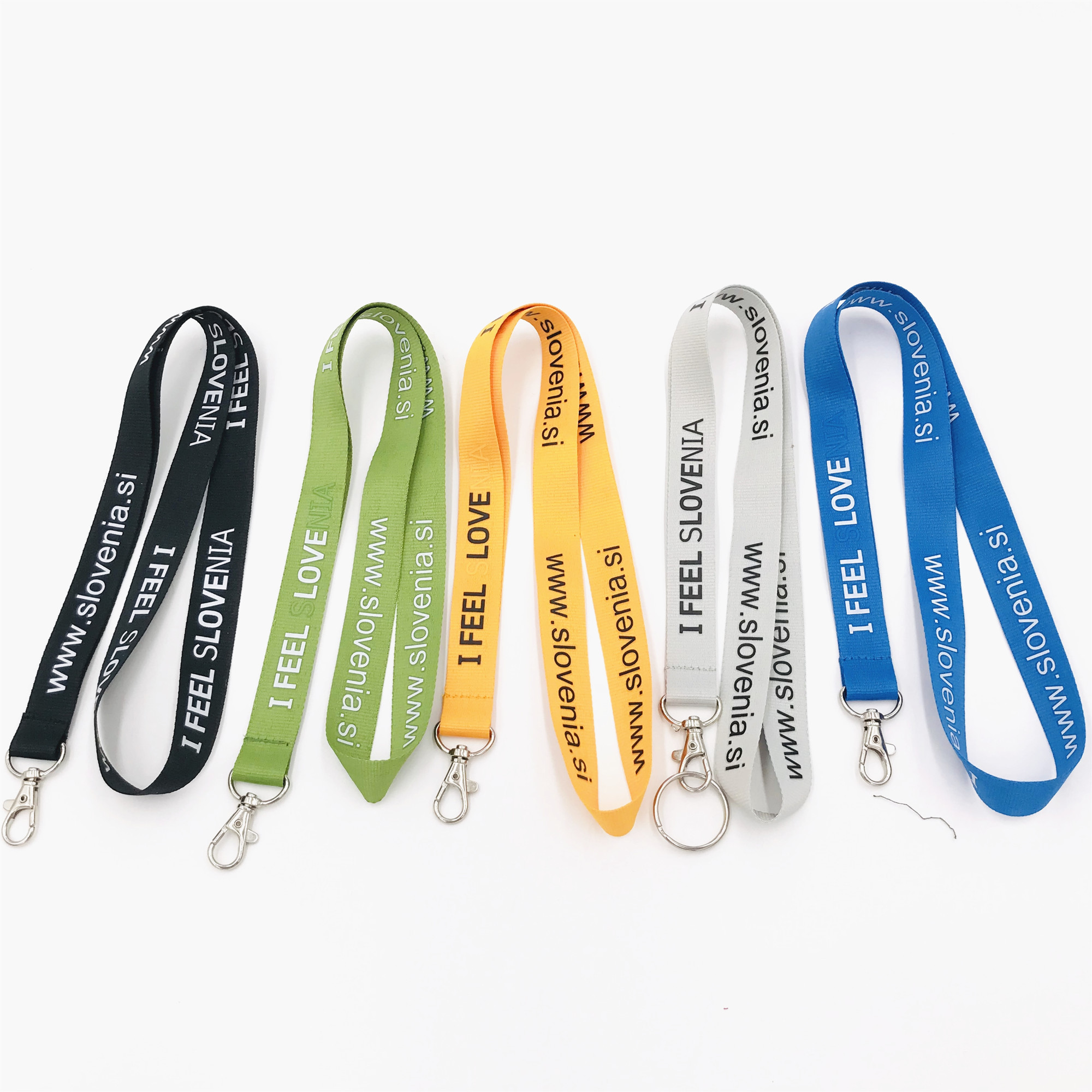 China Cheap price Sublimation Printing Lanyard – Wholesale colors printed custom keychain polyester lanyards – Bison