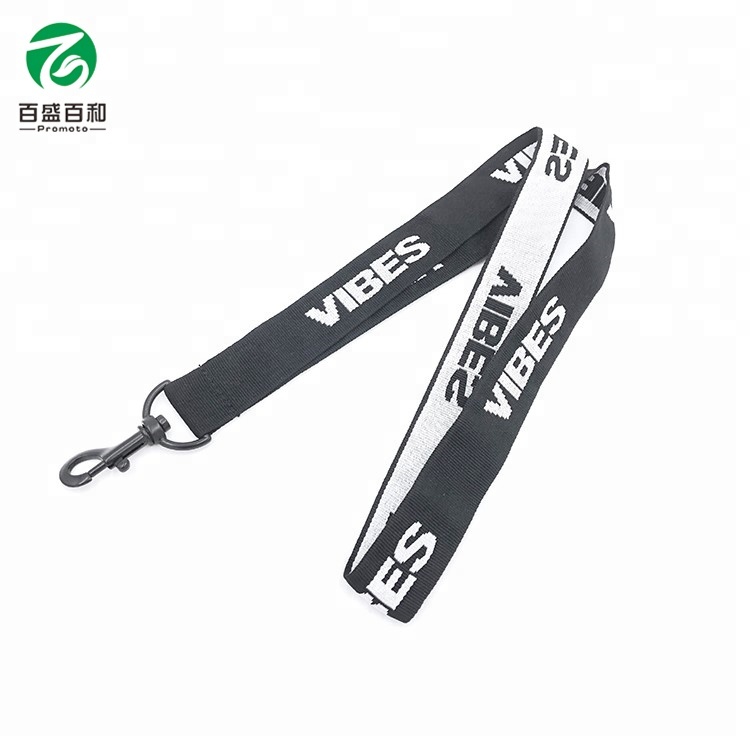 China wholesale Woven Lanyards With Logo Custom - Two layer lanyards with woven logo, hot selling lanyard, high quality polyester lanyard in 2018 – Bison