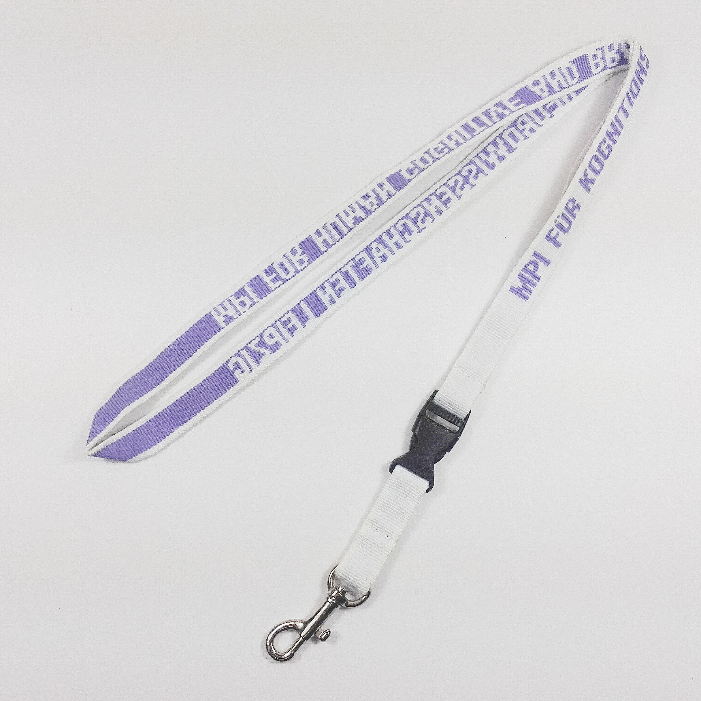 Professional China Lanyard Keychain For Printing - customized band name woven lanyard with buckle – Bison