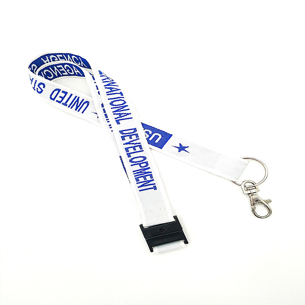 China wholesale Woven Lanyards With Logo Custom - Cheap Fashion Custom Woven Polyester Lanyard With Buckle – Bison