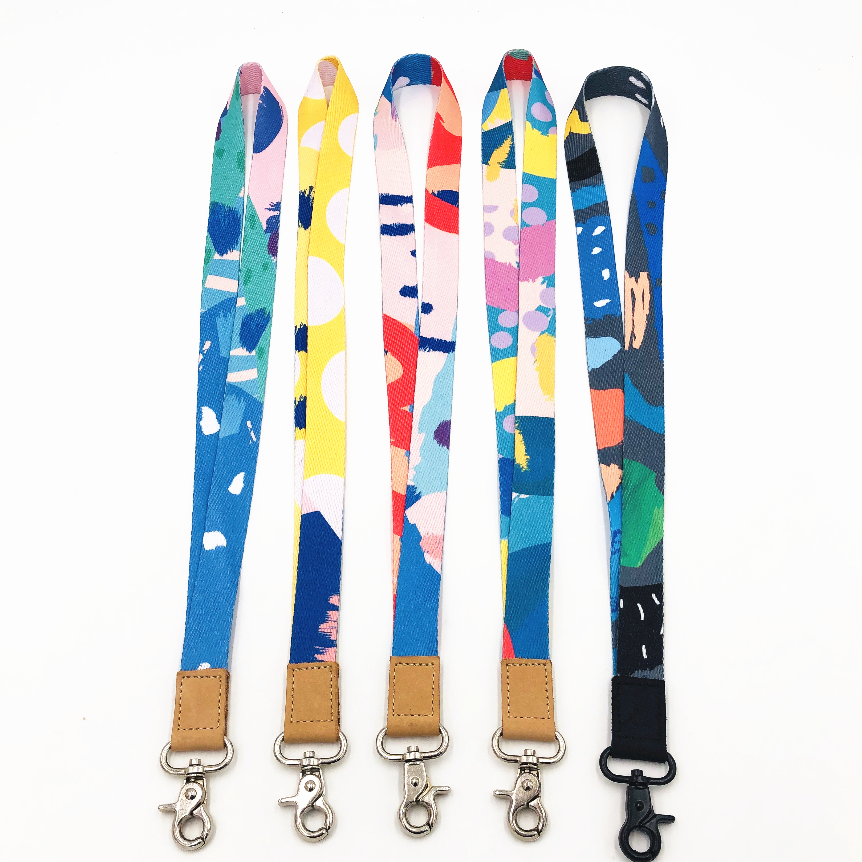 Good Quality Printing Lanyard - Premium Quality with Metal Clasp and Genuine Leather Neck Strap Lanyard for Card Holder – Bison