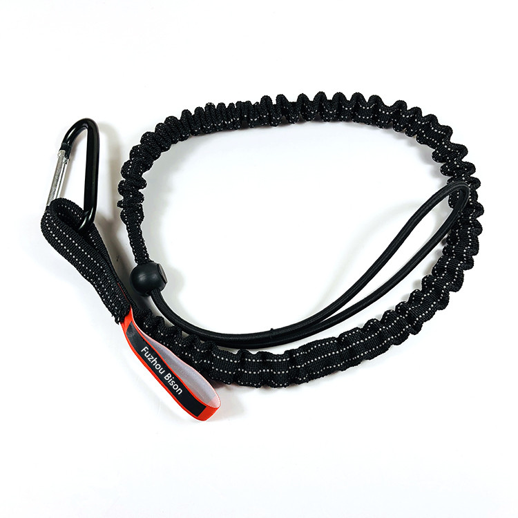 Good Quality Tool Lanyard - 2020 new product black retractable tool lanyard/elastic cord lanyard – Bison