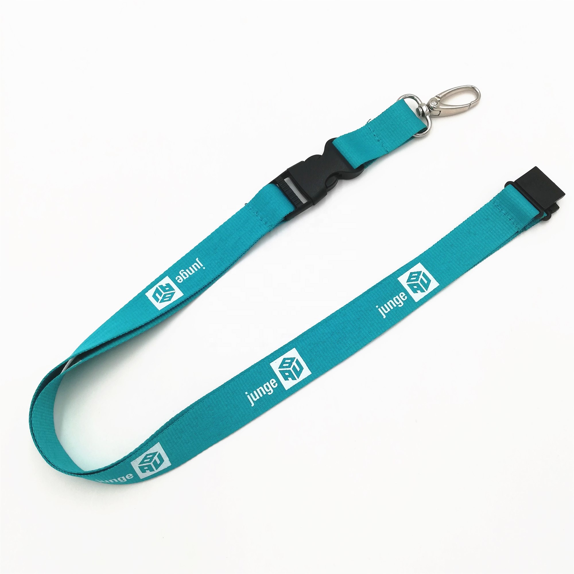 Good Quality Printing Lanyard - Solid color durable custom polyester silk printing lanyard with logo – Bison