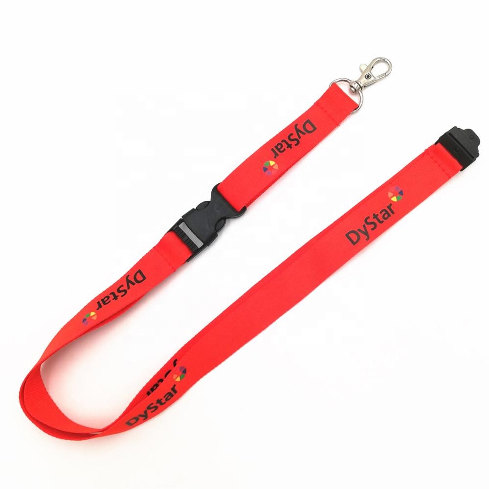 Good Quality Printing Lanyard - Bright color custom polyester silk printing lanyard with hook and buckle – Bison