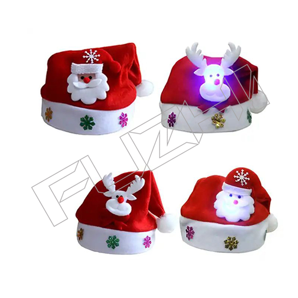 New arrival Christmas Light Up Beanie Winter Santa Party Crazy Funny led Hat