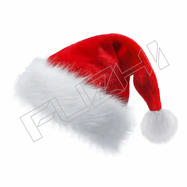 New 2023 Products Christmas Plush Hat For Adult And Kids Christmas New Year Party Prop Velvet Xmas Hat Santa Mini Hat