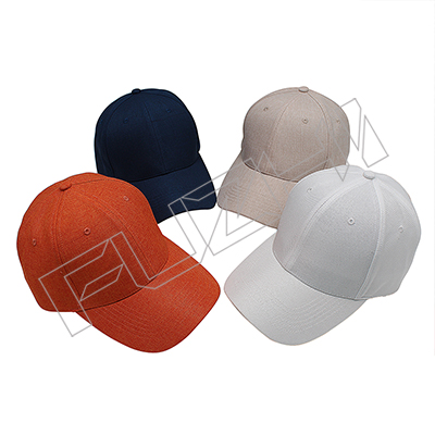 6 panel linen baseball cap