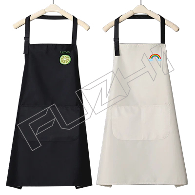 100% polyester apron waterproof fabric apron to customize for cafe restaurants kitchen apron