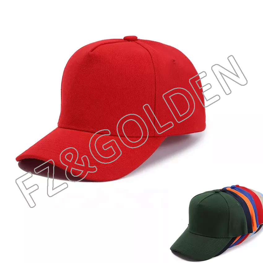 Discount Cap –  Factory full cheap outdoor custom adults black ball blank 5 five panel sport baseball caps hats  – FUZHI