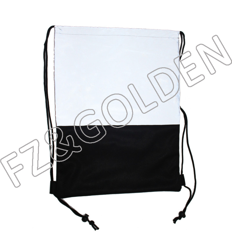 Export Reflective Glove Manufacturer –  Reflective Polyester Backpack Drawstring Bag   – FUZHI