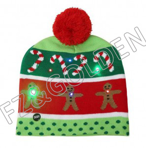 Christmas product Christmas LED Knitted Hat  – FUZHI