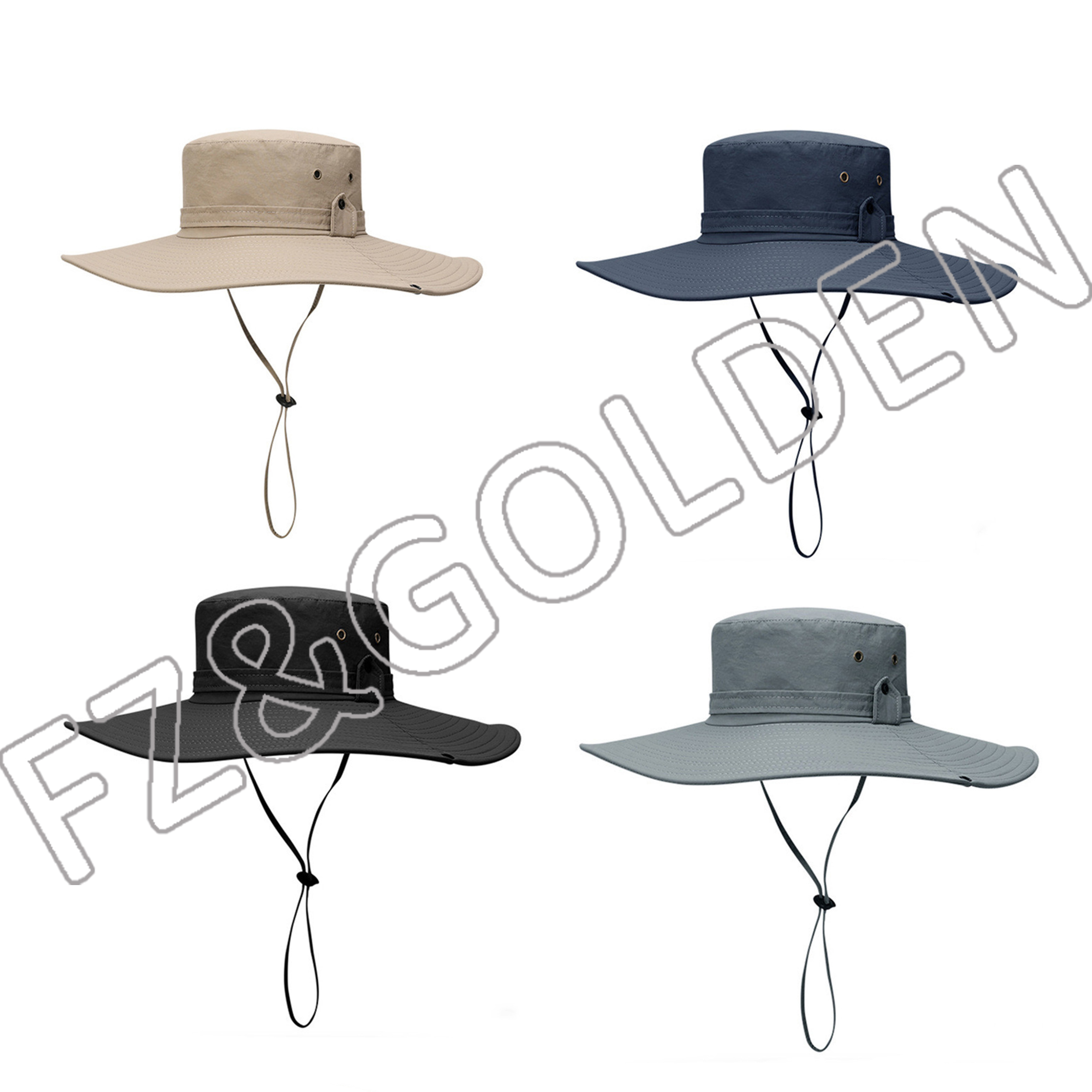 Waterproof Sun Outdoor UV Protection Bucket Mesh Boonie Adjustable Fishing hats & caps