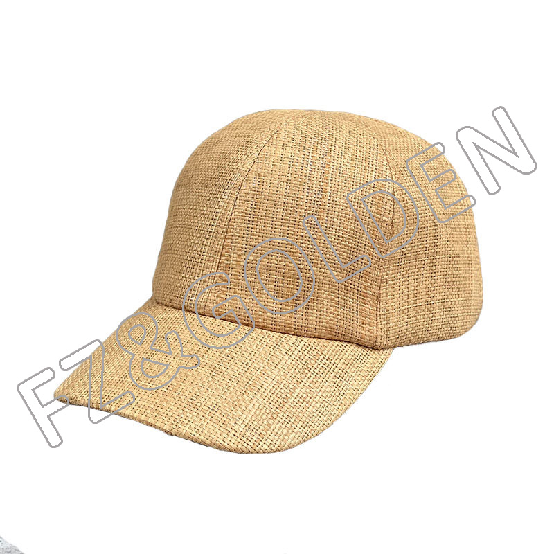 summer sunscreen shade breathable baseball straw raffia hats