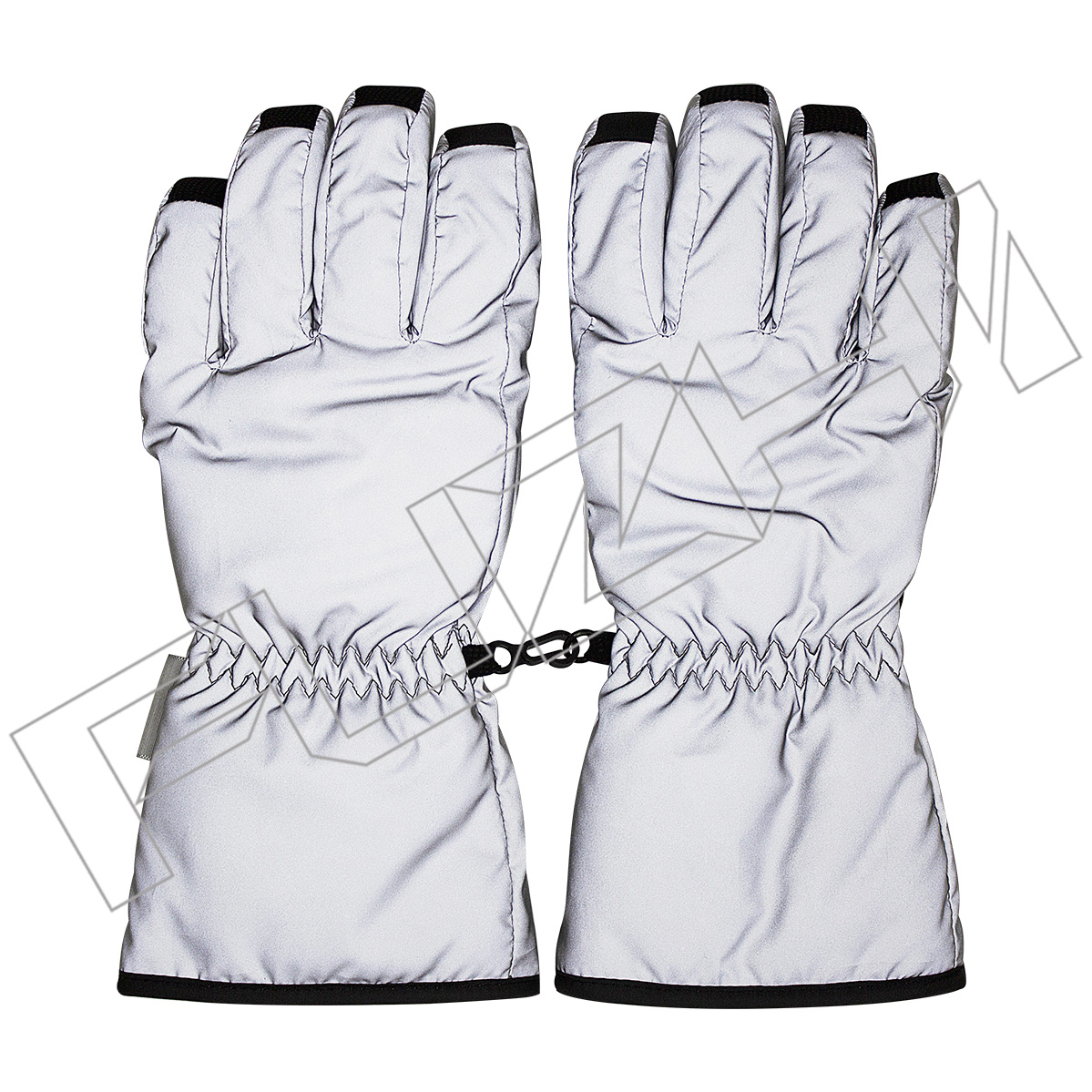 Reflective ski gloves