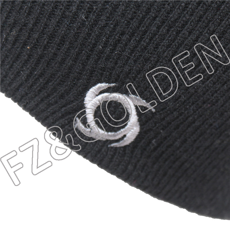 Winter Knitted Embroidered Beanie Hats