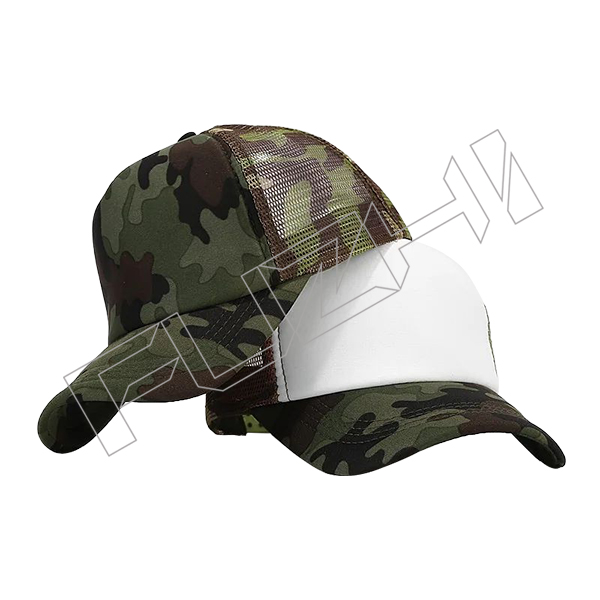 Men’s green camouflage cam baseball cap outdoor mesh hat patch travel cap