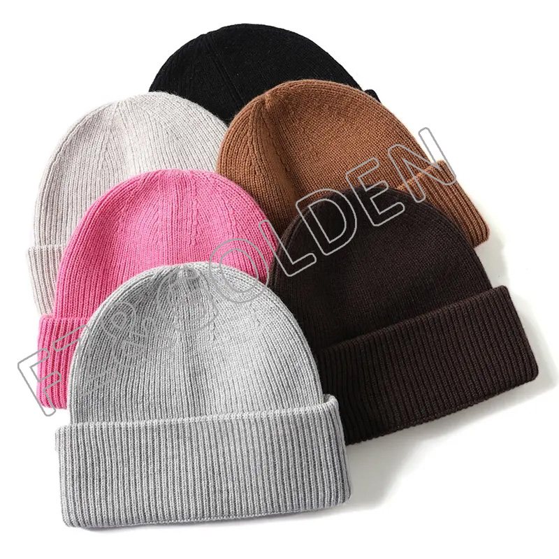 wholesale high quality fashion womens hats wool cashmere winter beanie with custom embroidery logo