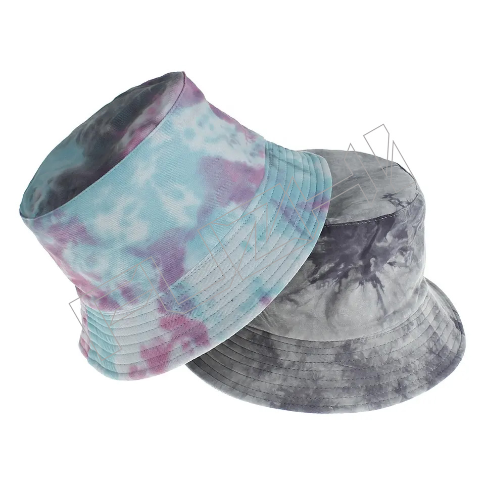 Fashion cool custom digital printed reversible buckets hats sublimation caps