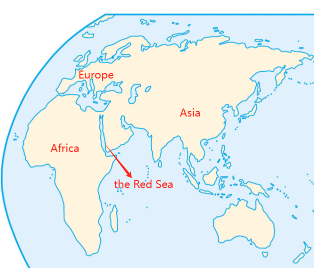 Punase mere olukord, Aasia-Euroopa laevaliinide seis mais.