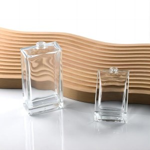 100ml Square Glass Perfume Bottle with Sprayer and Cap
