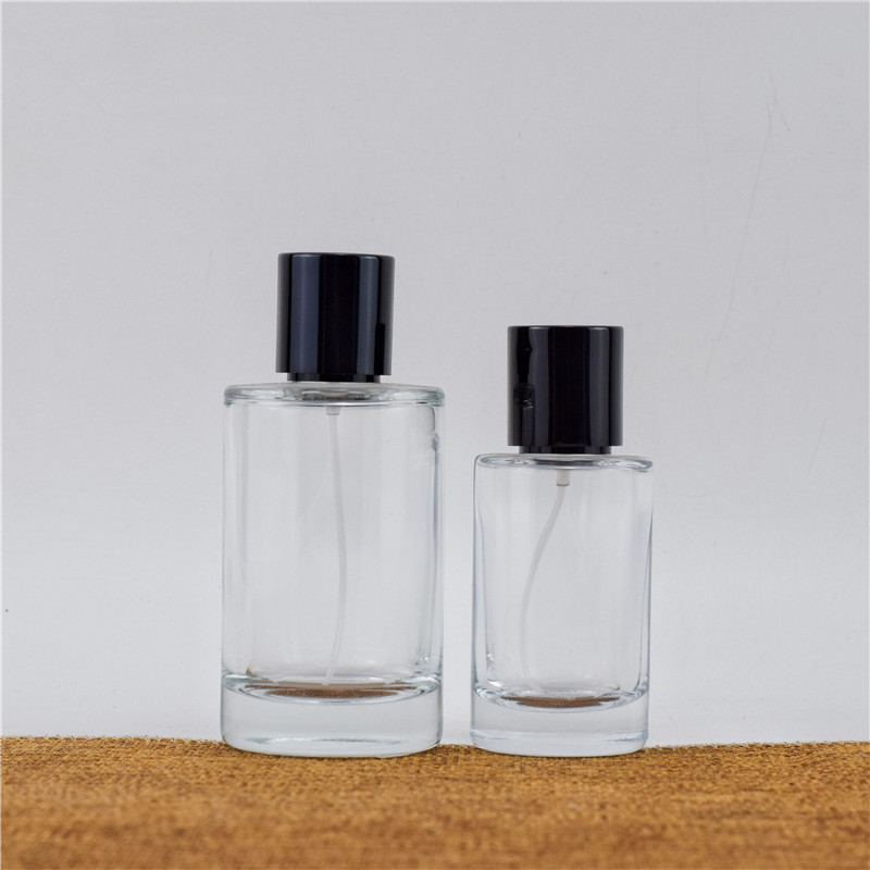 Cheap price Small Milk Bottles - 50ml Perfume Round Bottle with Black Cap – Gabry
