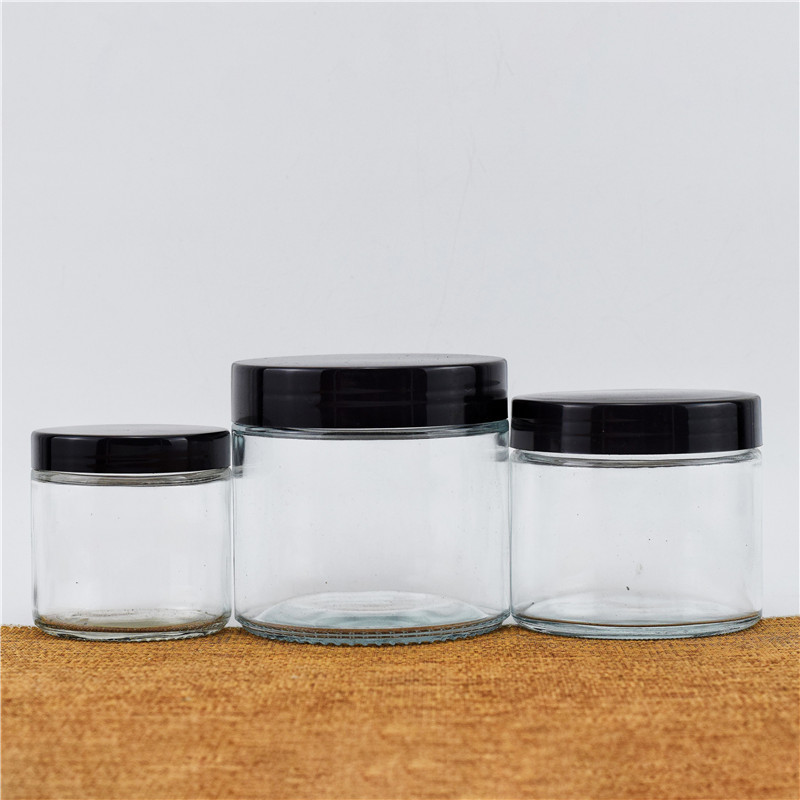 2022 wholesale price Glass Jars For Kitchen - Round Clear Glass Food Jar with Plasticl Lid – Gabry