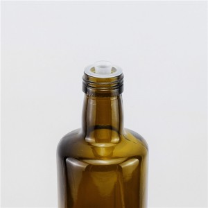 500ml Glass Round Amber Olive Bottle