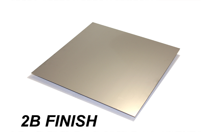 What is the RA of stainless steel 2B finish?