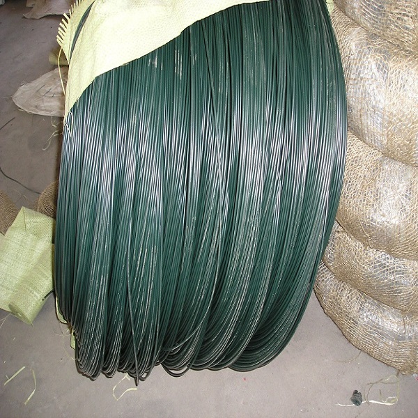 Good Wholesale Vendors Cross Type Razor Blade Wire - green pvc coated wire – HongYue