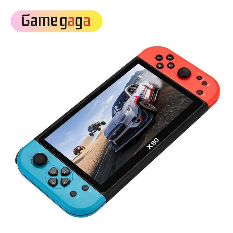 X80 Portable Handheld Game Console Video Game 7-inch Wireless Game Machine 20000+Game USB Charging Video Gaming Player