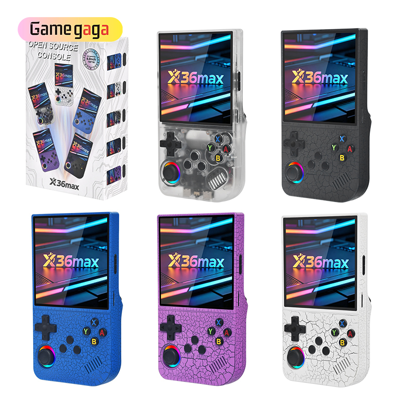 X36 Max Handheld Game Console 4 Inch 3500 mAh RK3326 Gaming Chip 64-bit Gaming Power Core Handheld Game Player