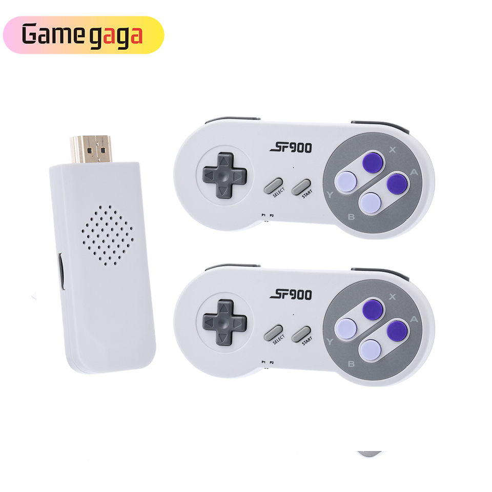 Console Game Stick Mini Game Box SF900 + 2 Controles Wireless (Com
