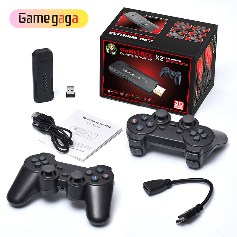 X2 Plus Game Stick Retro Console,Built in 40000+ games 128GB,with