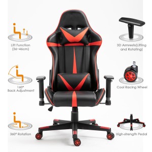 PVC Leather Reclinable Sillas de Oficina Ergonomic Luxurious Gaming Chair