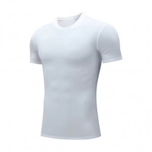 wholesale plain white tight T shir t on men design