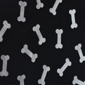 Factory Custom Silver Print 100% polyester 600D*68T PU Coated Waterproof Oxford Fabric for Pet Product Dog Bed
