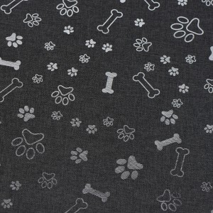 Wholesale Custom Silver Print Waterproof 100%polyester PU Coated 600D*68T Cation Oxford Fabric for Pet Product