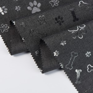Wholesale Custom Silver Print Waterproof 100%polyester PU Coated 600D*68T Cation Oxford Fabric for Pet Product