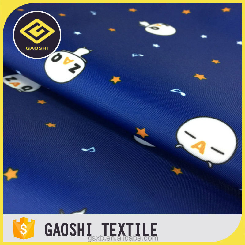 210D Printed Polyester Oxford Fabric With PVC Coated