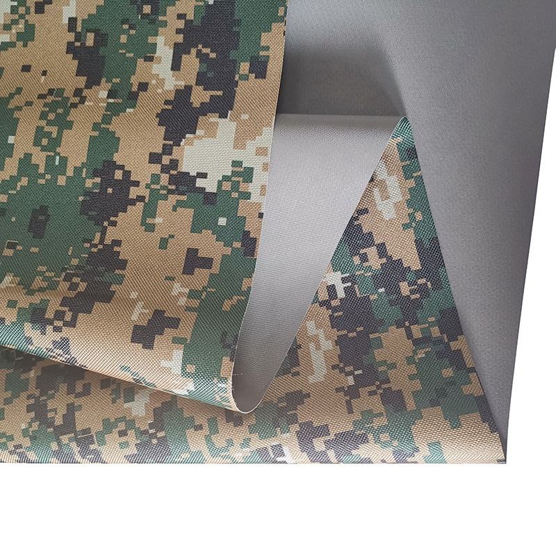 Polyester Printed  Fabric  Camouflage Material  with pvc backing ofr tent and backpack bags