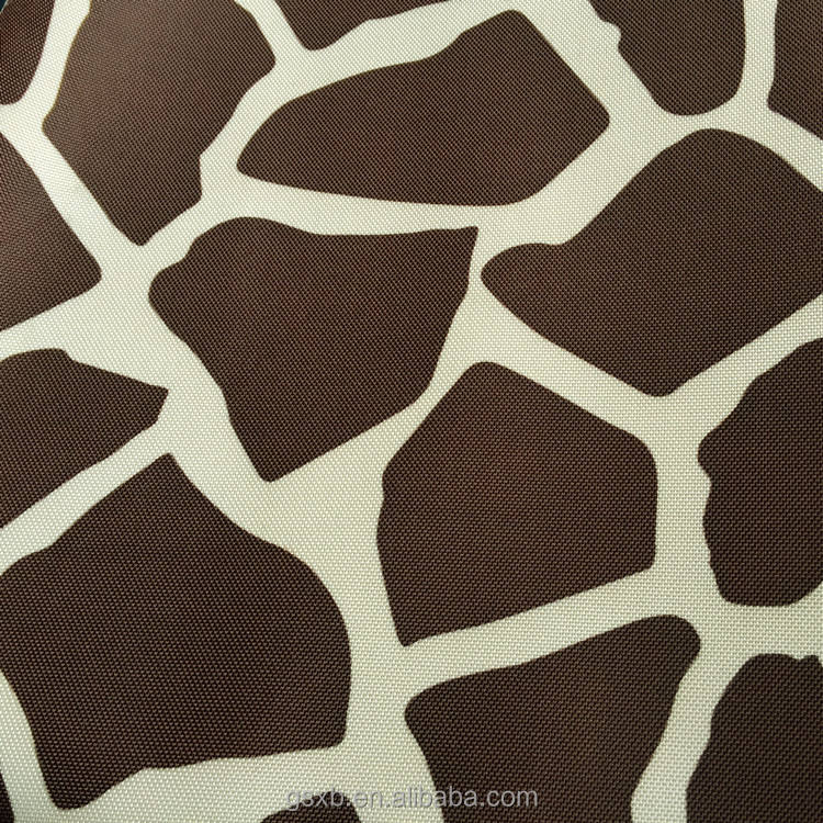 pvc coated polyester oxford cow print fabric for bags