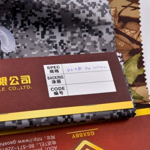 Factory Digital camouflage Printing Waterproof 600D PU Coated 100%polyester Oxford Fabric