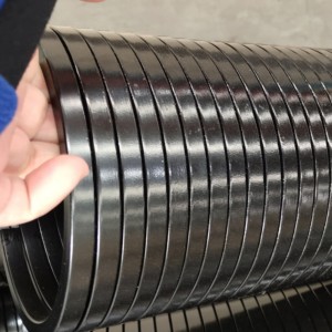 Garage door spring with square wire