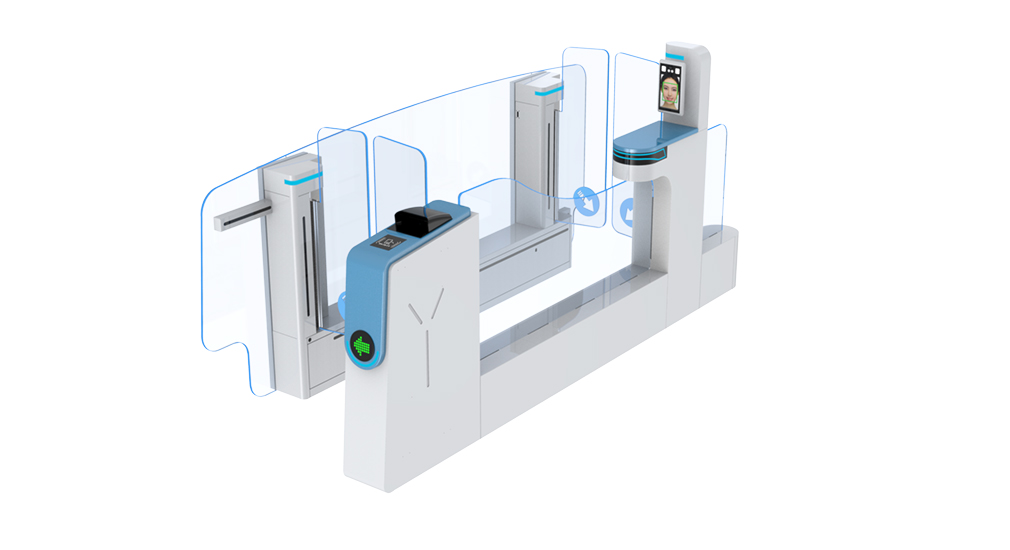 Airport access control system integrated servo brushless direct drive boarding gate